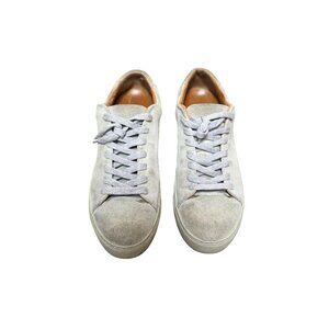 Selected/Femme Women's Suede Lace-Up Sneakers Beige Size 8